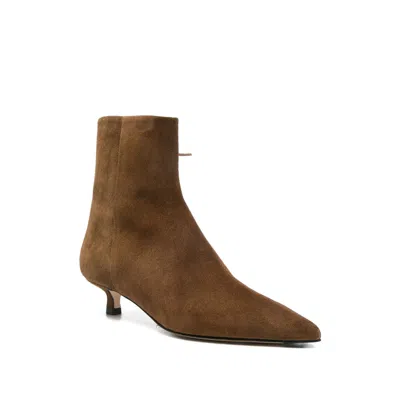 Aeyde Sofie Cow Suede Leather Tobacco Shoes In Brown