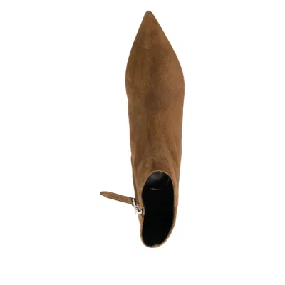 Aeyde Sofie Cow Suede Leather Tobacco Shoes In Brown