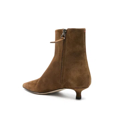 Aeyde Sofie Cow Suede Leather Tobacco Shoes In Brown