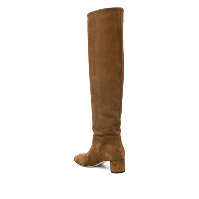 Aeyde Willa Suede Over-the-knee Boots In Brown