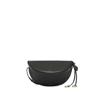 Alaïa Hip East West Grained Leather Cross-body Bag In Black