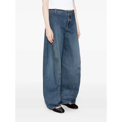 Alaïa Belt Loop Denim Trousers In Blue