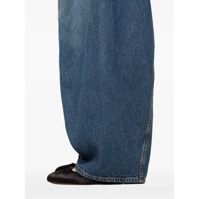 Alaïa Belt Loop Denim Trousers In Blue
