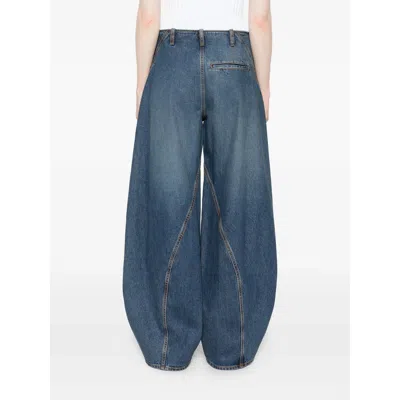 Alaïa Belt Loop Denim Trousers In Blue