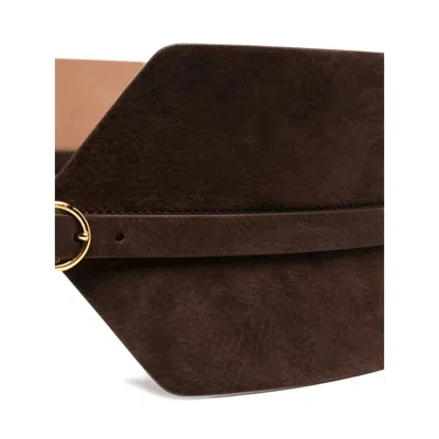 Alaïa Suede Corset Belt In Brown
