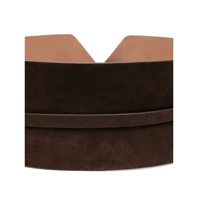 Alaïa Suede Corset Belt In Brown