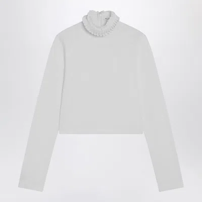 Alaïa Alaia White Crop T-shirt Dolcevita Women In White