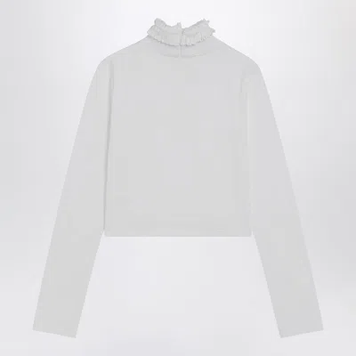 Alaïa Alaia White Crop T-shirt Dolcevita Women In White