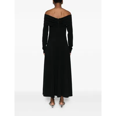 Alberta Ferretti Black Cut-out Midi Dress  In Black