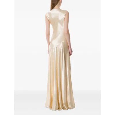 Alberta Ferretti Sleeveless Dress In Neutral