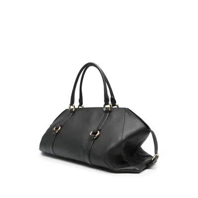 Alexander Mcqueen Farringdon Small Elongated Calf Leather Shoulder Bag In Black