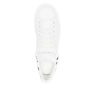 Alexander Mcqueen Zebra-panelled Leather Sneakers In White