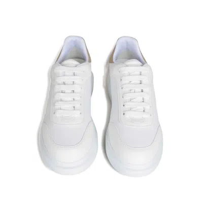Alexander Mcqueen Oversized Leather Sneakers Rubber Sole In White