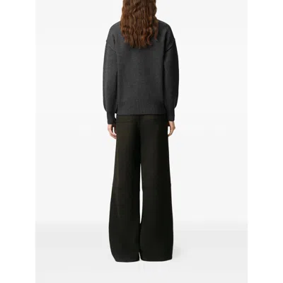 Ami Alexandre Mattiussi Ami Paris Ami Paris Black Wool Ami De Coeur Turtleneck In Gray