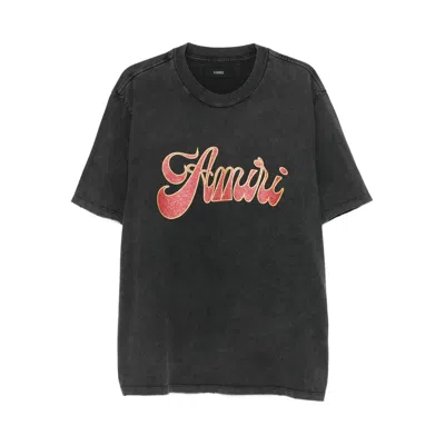 Amiri Groovy Logo-print Cotton-jersey T-shirt In Black