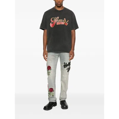 Amiri Groovy Logo-print Cotton-jersey T-shirt In Black