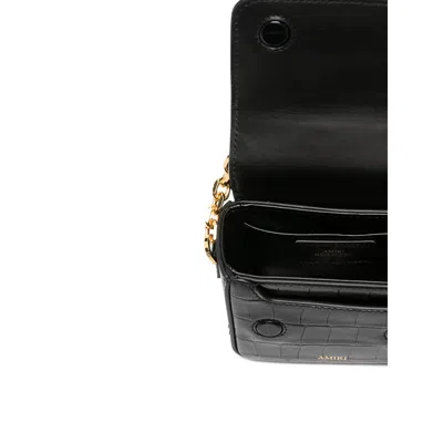 Amiri Crocodile-effect Tote Bag In Black