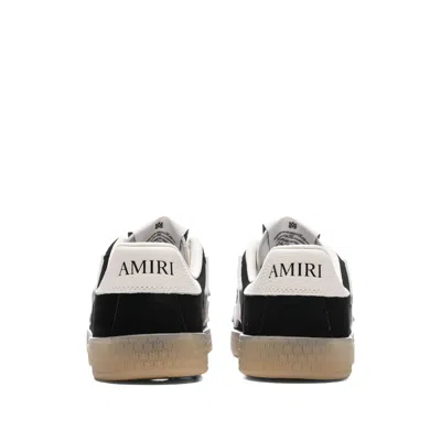 Amiri Pacific Bones Black Sneakers With Contrasting Side Patches And Logo Patch On The Tongue In Leather M In Black
