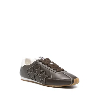 Amiri Pacific Flat Leather Sneakers In Brown