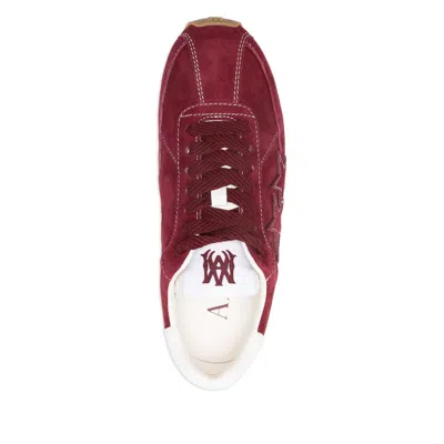 Amiri Pacific Flat Suede Sneakers In Red