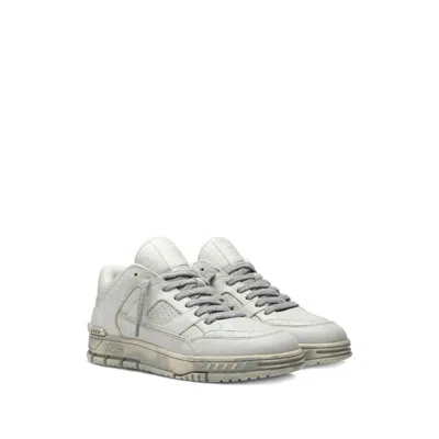 Axel Arigato Area Lo Perforated Leather Sneakers In White