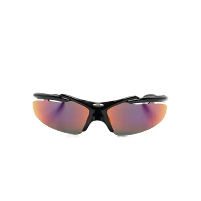Balenciaga Black Turbo D-frame Sunglasses In Multi
