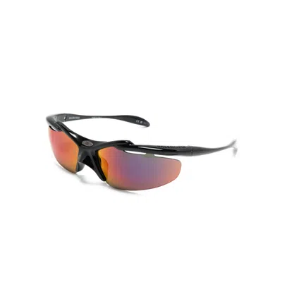 Balenciaga Black Turbo D-frame Sunglasses In Multi