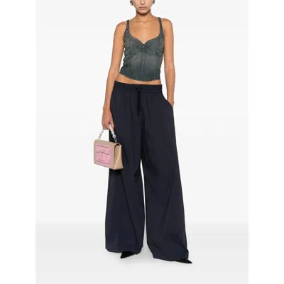 Balenciaga Cropped Sleeveless Top Scoop Neck In Blue