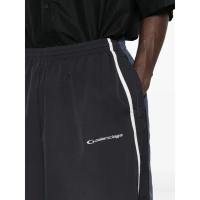 Balenciaga Sporty Trousers Featuring Side Stripes In Black