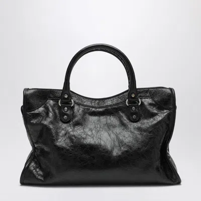 Balenciaga Le City Medium Black Bag Women In Black