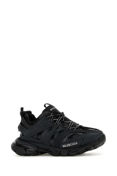 Balenciaga Track Nylon And Mesh Running Sneakers In Black