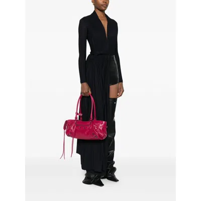 Balenciaga Women Framboise Le City East-west Shoulder Bag In Pink