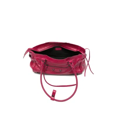 Balenciaga Women Framboise Le City East-west Shoulder Bag In Pink