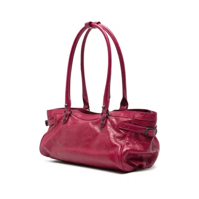 Balenciaga Women Framboise Le City East-west Shoulder Bag In Pink
