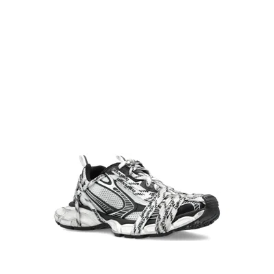 Balenciaga Mens 3xl Extreme Laces Logo Sneaker In White