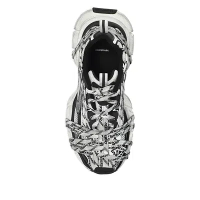 Balenciaga Mens 3xl Extreme Laces Logo Sneaker In White