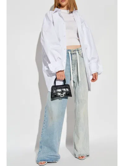 Balenciaga Women Open-knit Wool Top In White