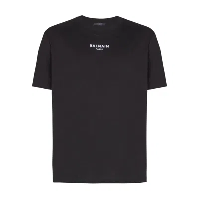 Balmain Embroidered Logo T-shirt In Black
