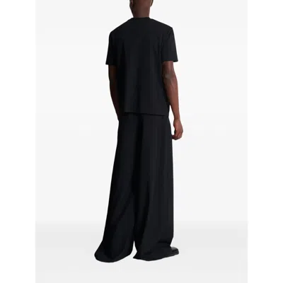 Balmain T-shirt With A Logo And Velvet Finish In Transparent