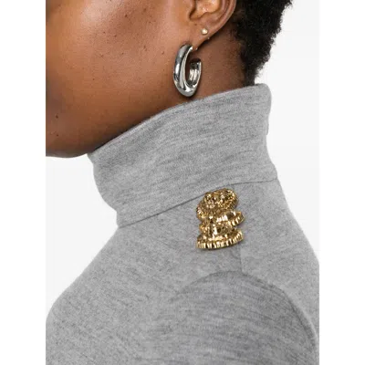 Balmain Embellished Cashmere And Virgin Wool-blend Mini Dress In Gray