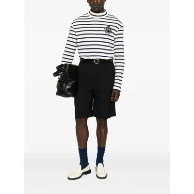Balmain Striped Long-sleeve T-shirt In White