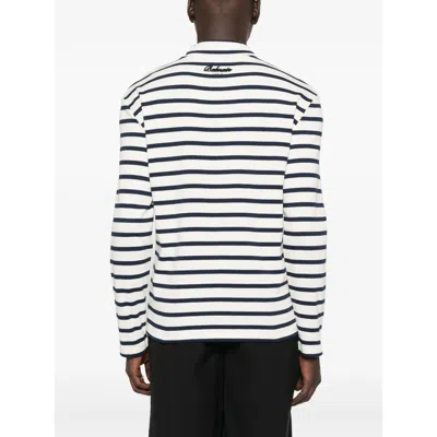 Balmain Striped Long-sleeve T-shirt In White