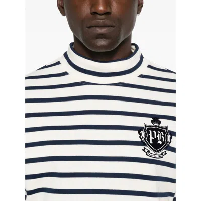 Balmain Striped Long-sleeve T-shirt In White