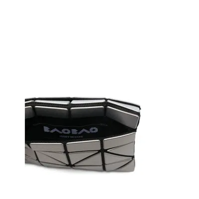 Bao Bao Issey Miyake Geometric-pattern Wallet In Metallic