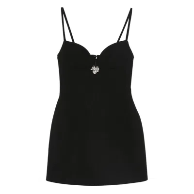 Blumarine Embellished Mini Dress In Black