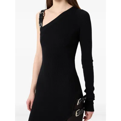 Blumarine Asymmetric Dress In Black