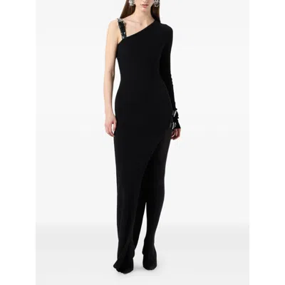 Blumarine Asymmetric Dress In Black