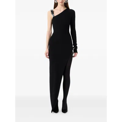 Blumarine Asymmetric Dress In Black
