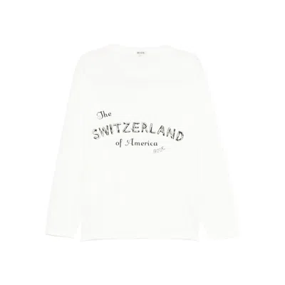 Bode Campground Printed Cotton Jersey T-shirt In White