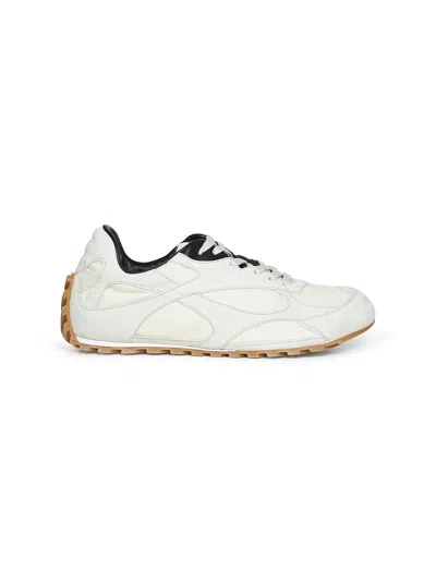 Bottega Veneta Men Sea Salt Suede And Nylon Orbit Flash Sneakers In Multi